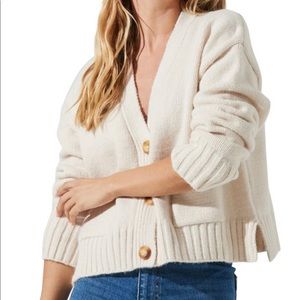 ASTR oversized cream cardigan